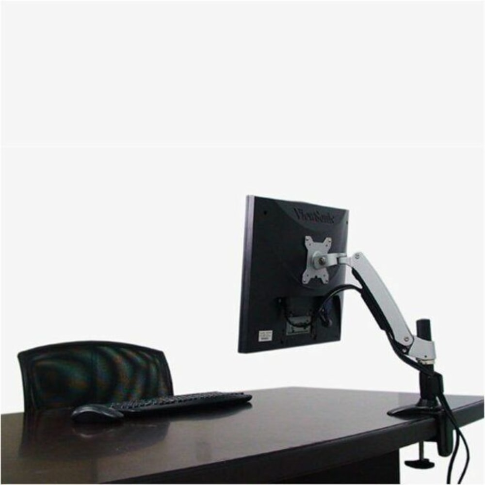 Amer Mounts Articulating Single Monitor Arm for 15in-26in LCD/LED Flat Panel Screens - Supports up to 22lb monitors, +90/- 20 degree tilt and VESA 75/100