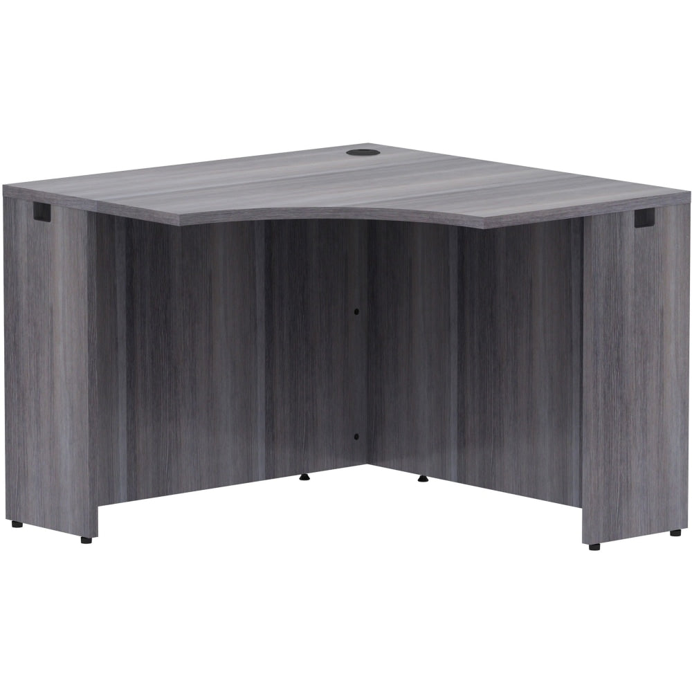 Lorell Essentials Series Corner Desk - 42in x 24in29.5in Desk, 1in Top - Finish: Weathered Charcoal Laminate