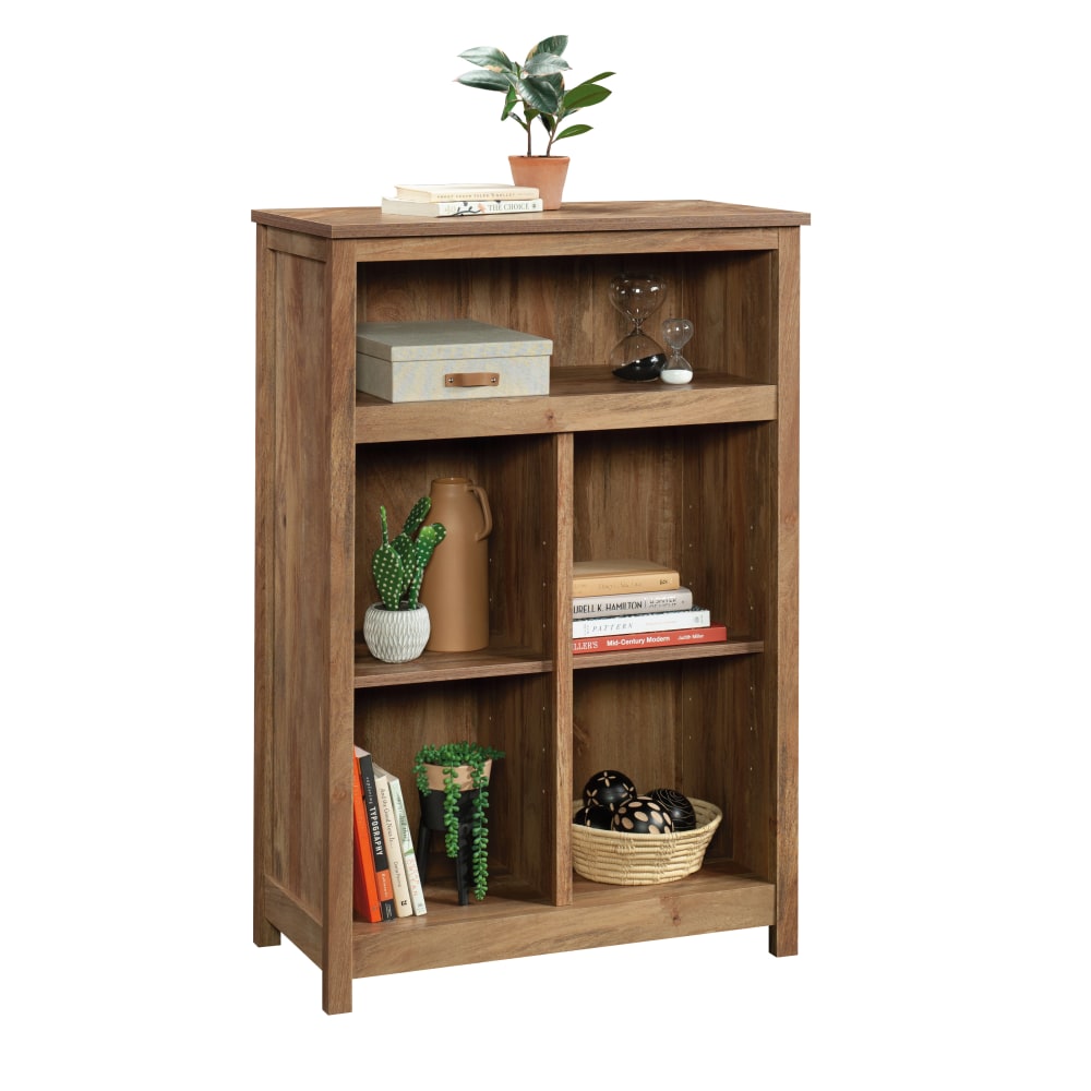 Sauder Cannery Bridge 46inH 2-Cube Storage Bookcase, Sindoori Mango