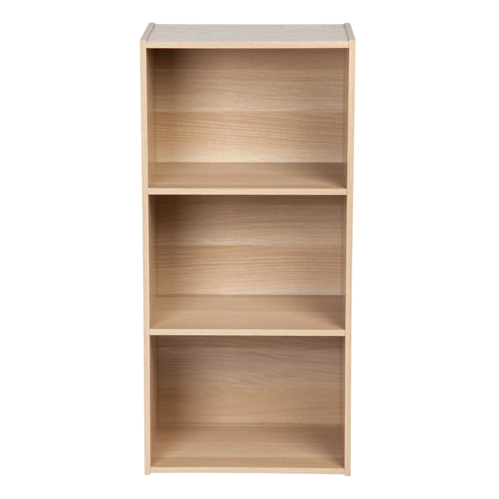 IRIS 35inH 3-Tier Basic Bookcase, Light Brown