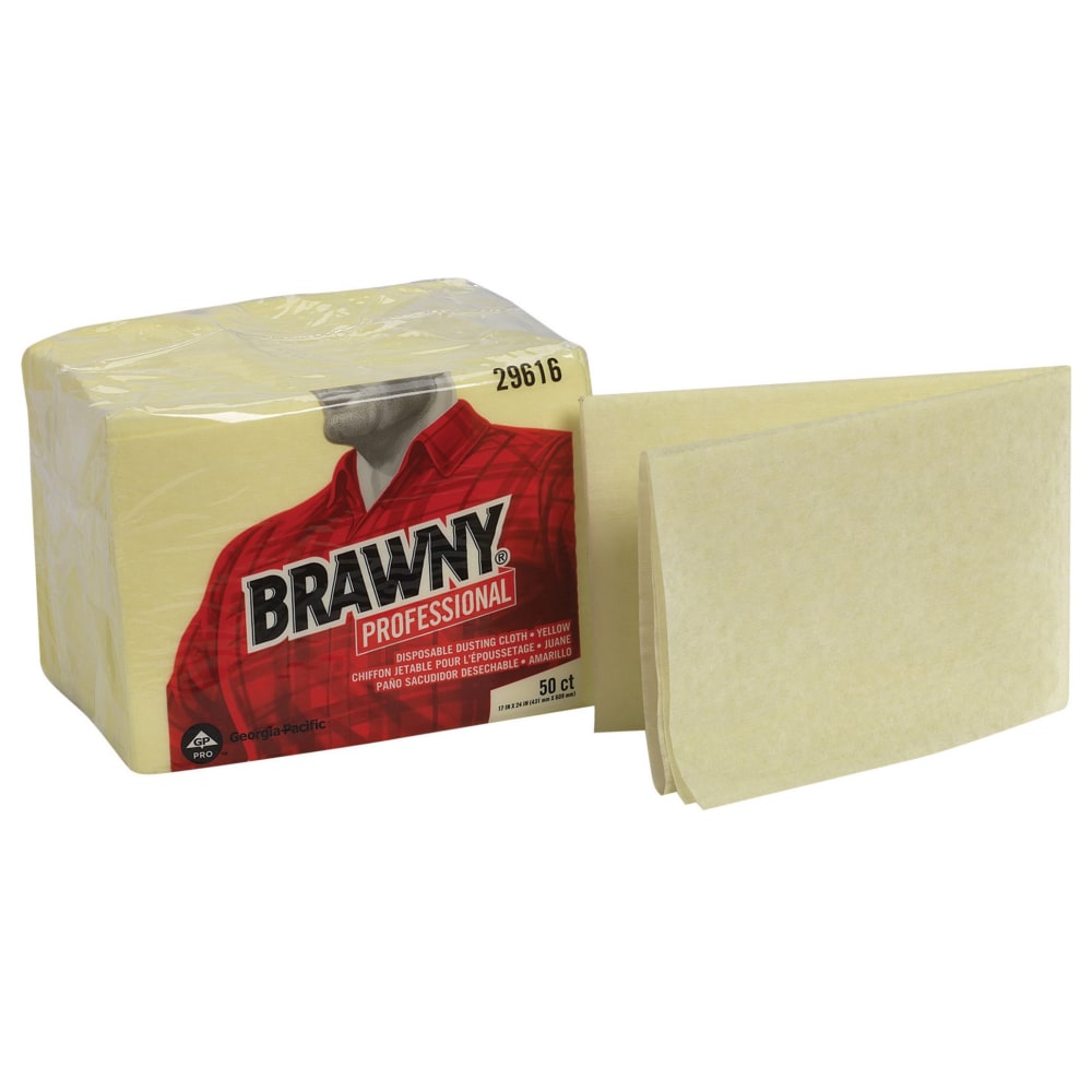 Brawny Georgia-Pacific Dusting Cloths, Box Of 50