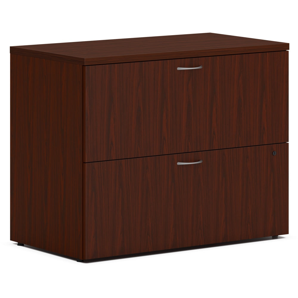 HON MOD Desk 36inW x 20inD Lateral 2-Drawer File Cabinet With Removable Top, Mahogany