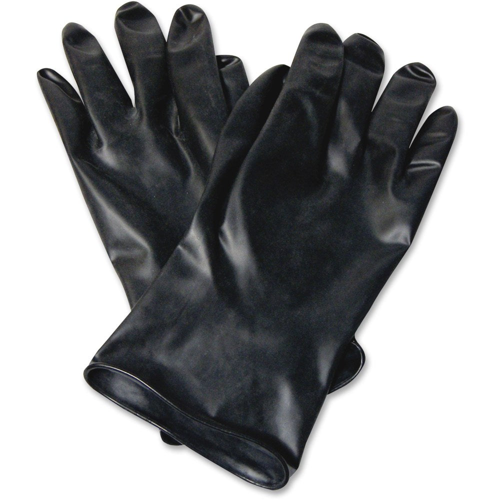 Honeywell 11in Unsupported Butyl Gloves - Chemical Protection - Butyl - Black - Water Resistant, Durable, Chemical Resistant, Ketone Resistant, Rolled Beaded Cuff, Comfortable, Abrasion Resistant, Cut Resistant, Tear Resistant, Puncture Resistant