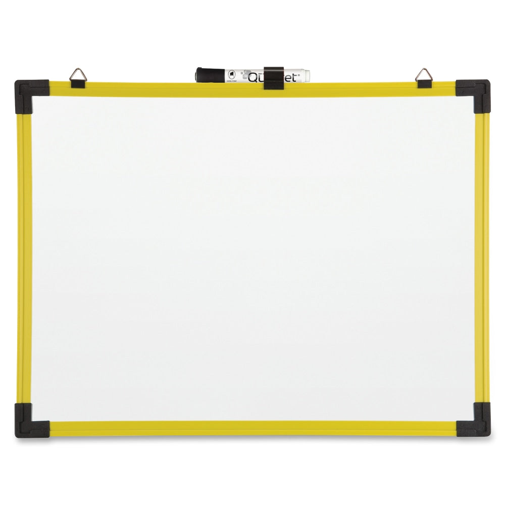 Quartet Industrial Magnetic Dry-Erase Whiteboard, 36in x 48in, Plastic Frame With Yellow Finish