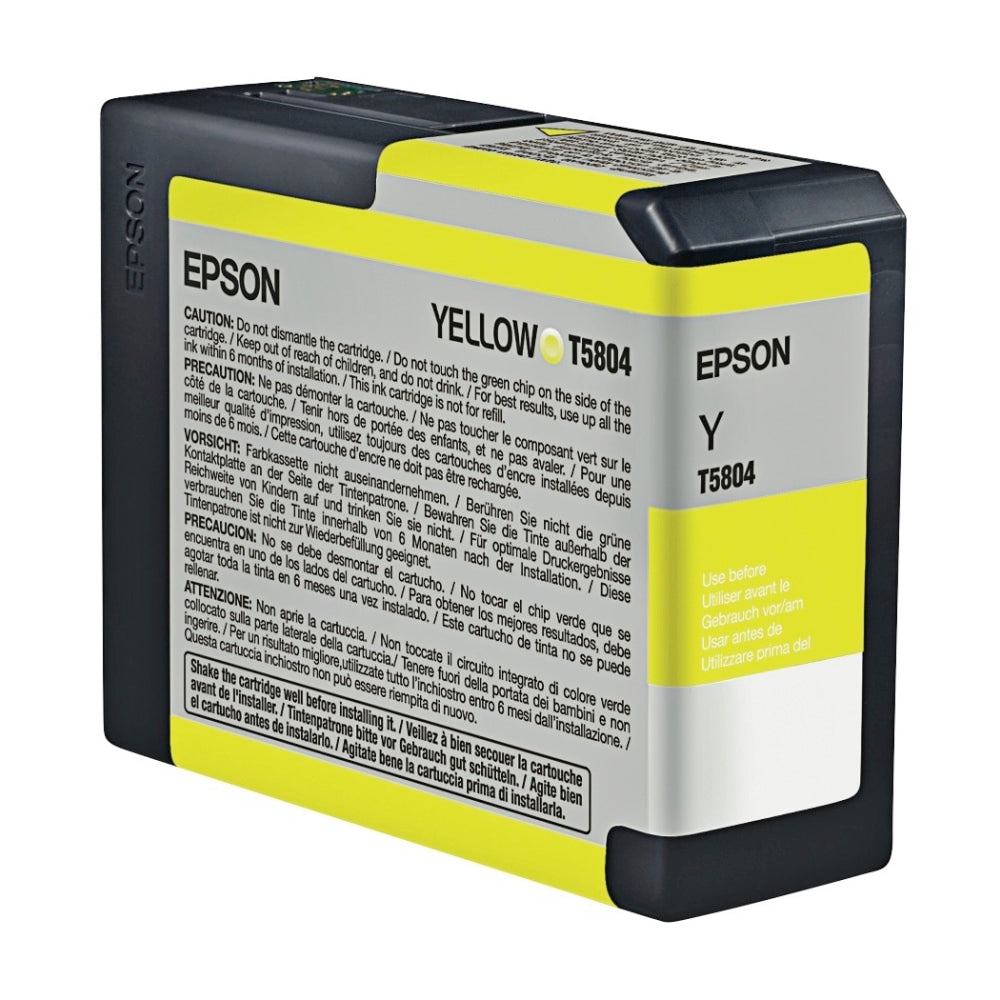 Epson T5804 UltraChrome K3 Yellow Ink Cartridge, T580400