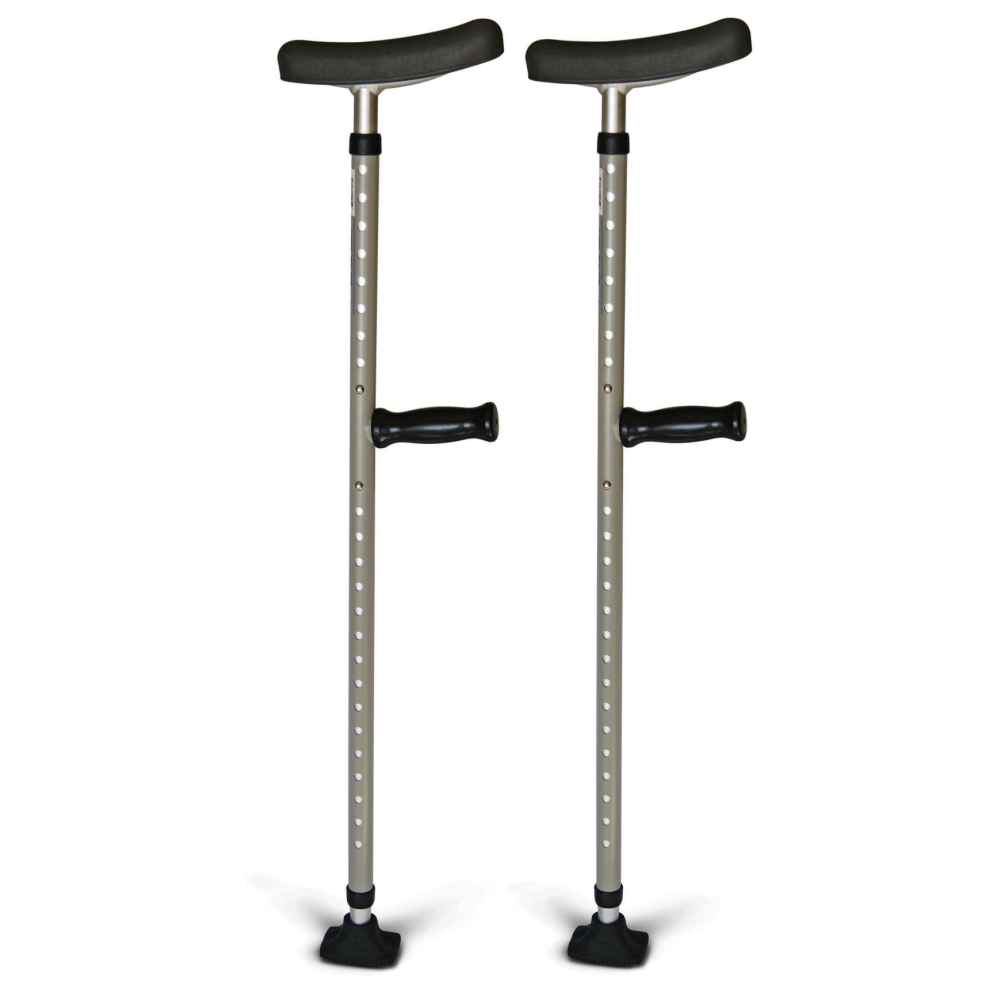 Medline Universal Single Tube Crutches, 1 Pair