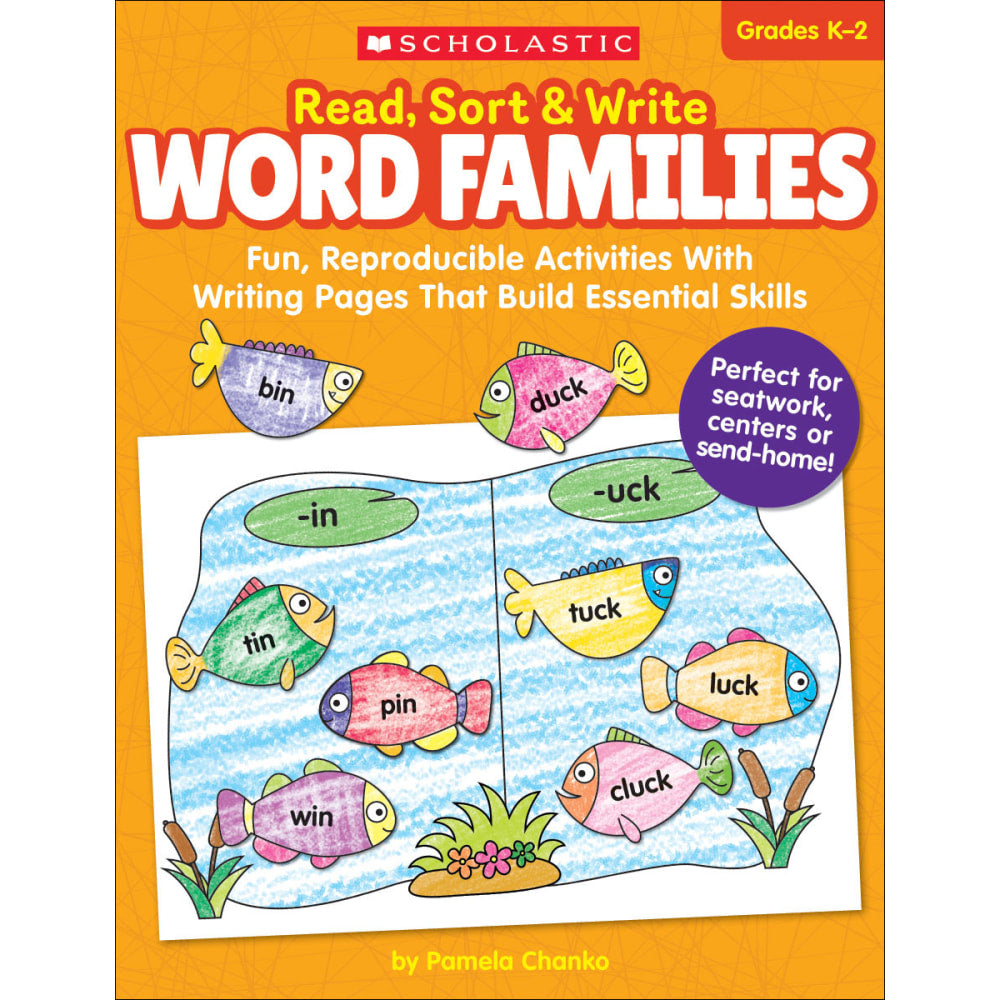 Scholastic Read, Sort & Write: Word Families Book, Preschool - Grade 2