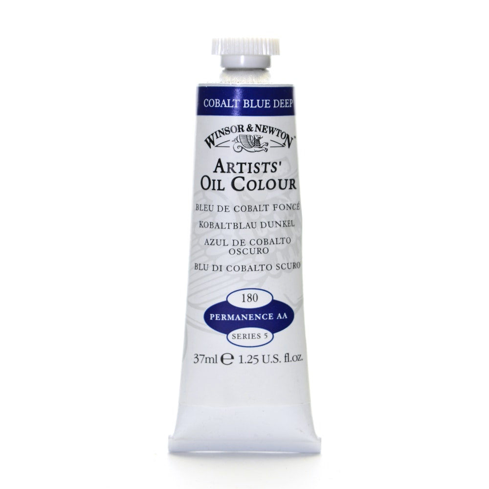 Winsor & Newton Artists Oil Colors, 37 mL, Cobalt Blue Deep, 180