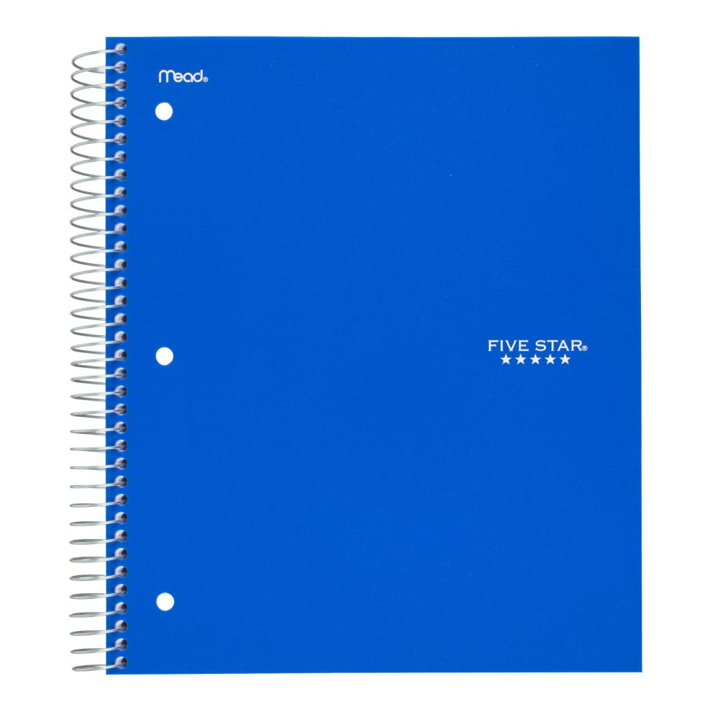 Five Star Wirebound Notebook Plus Study App, 1 Subject, College Ruled, 8 1/2in x 11in, Pacific Blue