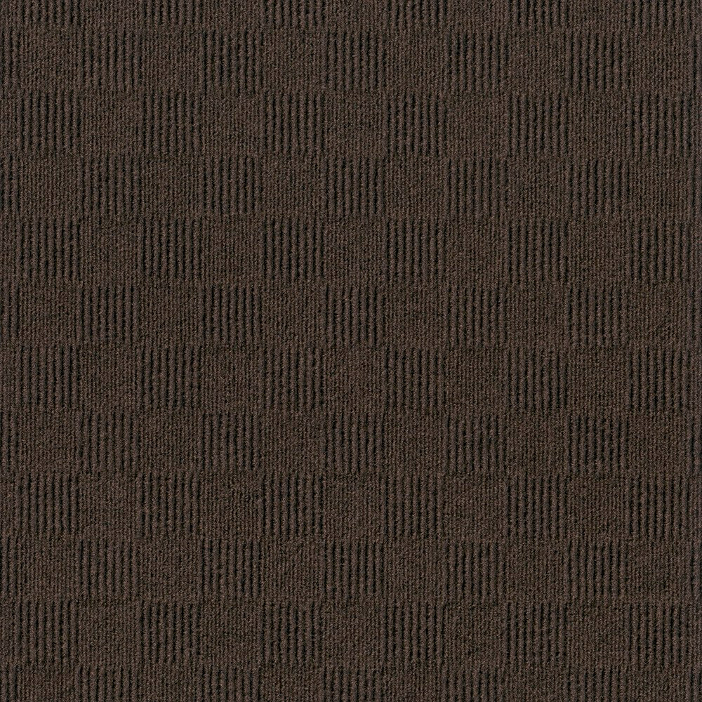 Foss Floors Crochet Peel & Stick Carpet Tiles, 24in x 24in, Mocha, Set Of 15 Tiles