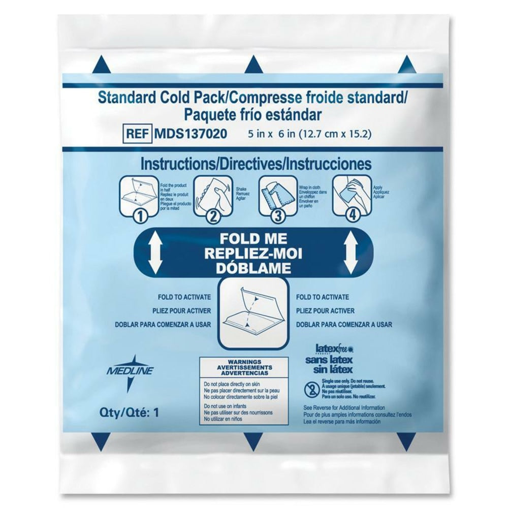 Medline Standard Instant Cold Packs, 4 3/4in X 6 1/4in, Case Of 50