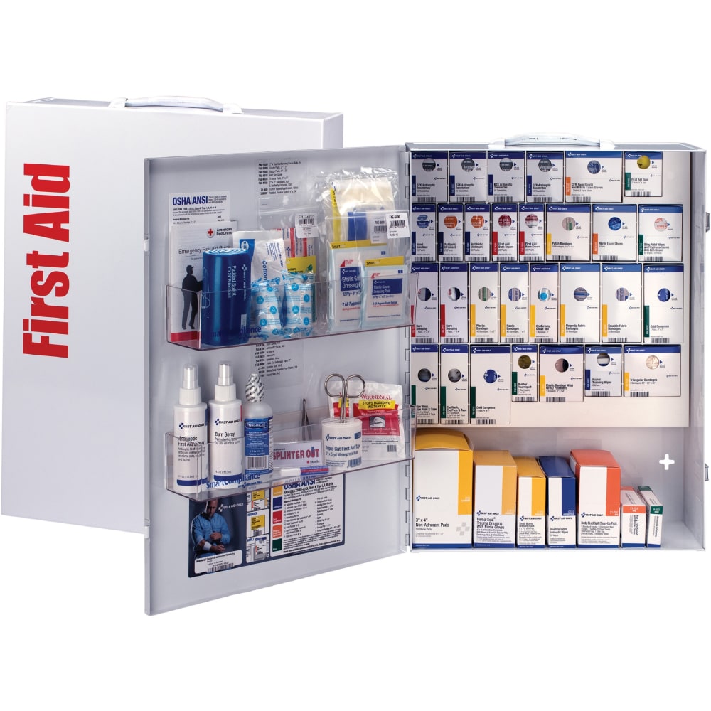 First Aid Only XL SmartCompliance First Aid Cabinet, 17inH x 5 3/4inW x 22 1/2inD, White