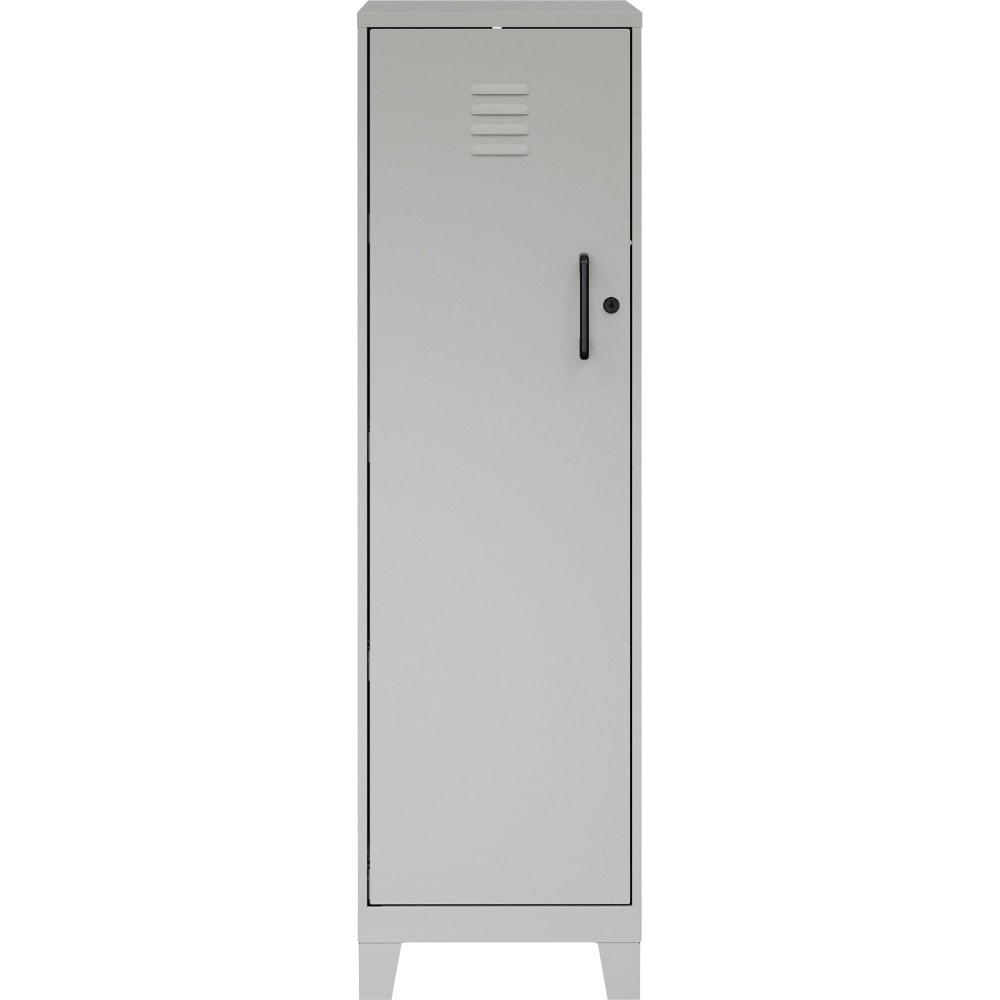 LYS SOHO Locker - 4 Shelve(s) - for Office, Home, Classroom, Playroom, Basement, Garage, Cloth, Sport Equipments, Toy, Game - Overall Size 53.4in x 14.3in x 18in - Silver - Steel