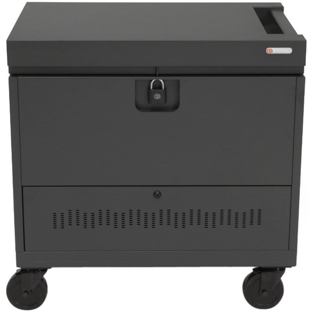 Bretford CUBE Toploader - 34in Width x 23in Depth x 33in Height - Charcoal Steel Frame - For 40 Devices