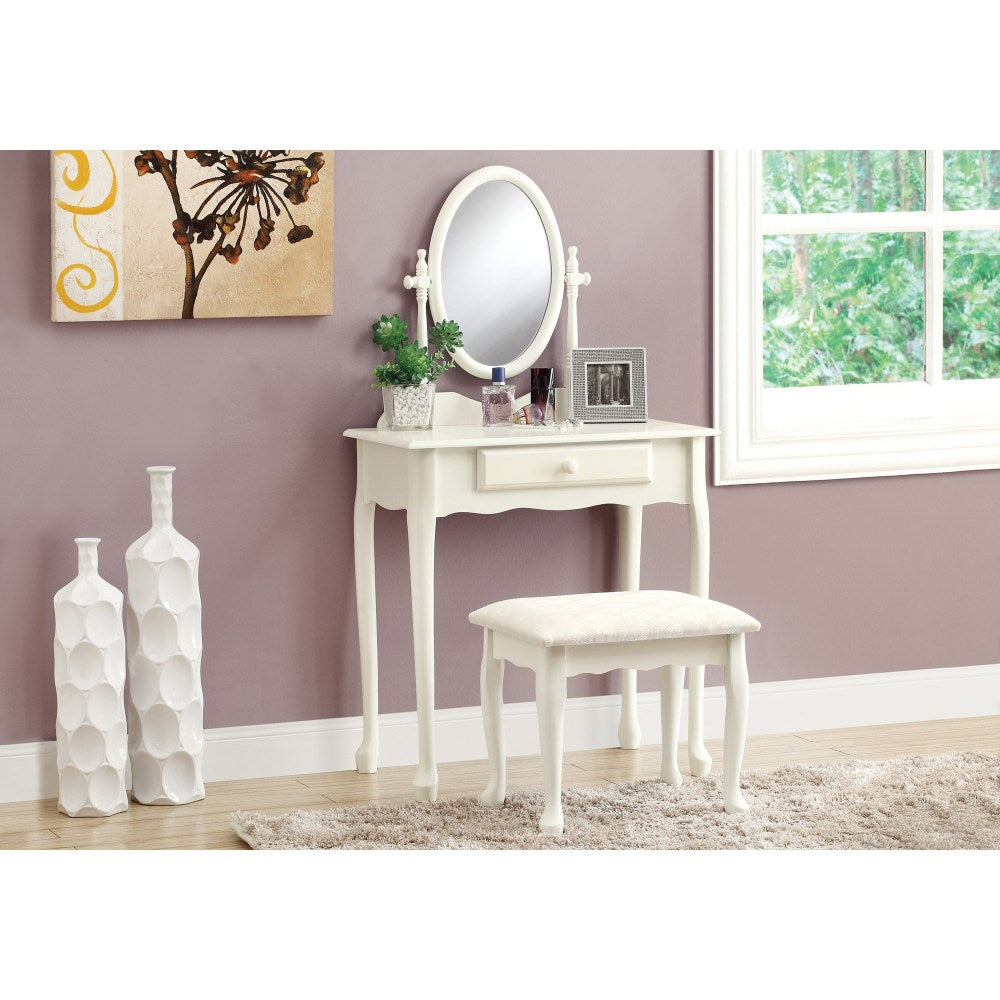 Monarch Specialties Glenys Vanity Set, 51-3/4inH x 28inW x 16inD, Antique White