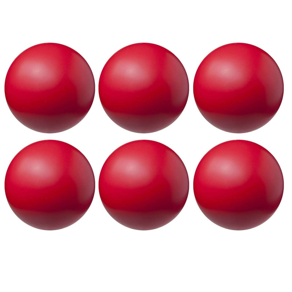 Champion Sports Coated High Density Foam Balls, 4in, Red, Pack Of 6 Balls