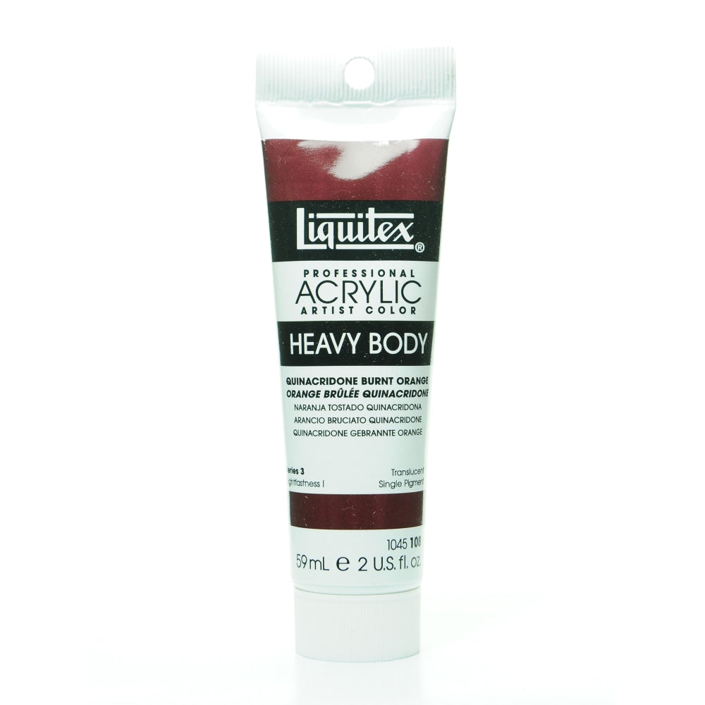 Liquitex Heavy Body Professional Artist Acrylic Colors, 2 Oz, Quinacridone Burnt Orange, Pack Of 2