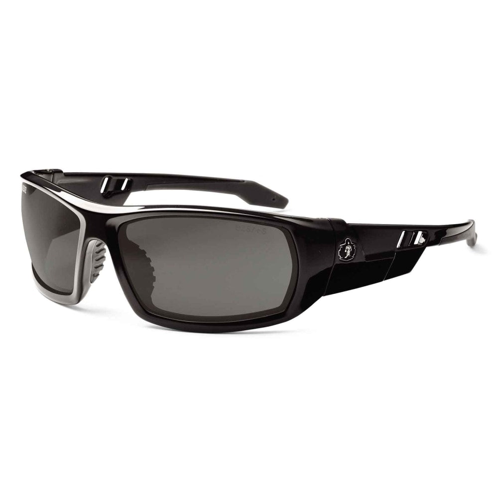 Ergodyne Skullerz Safety Glasses, Odin, Black Frame Polarized Smoke Lens