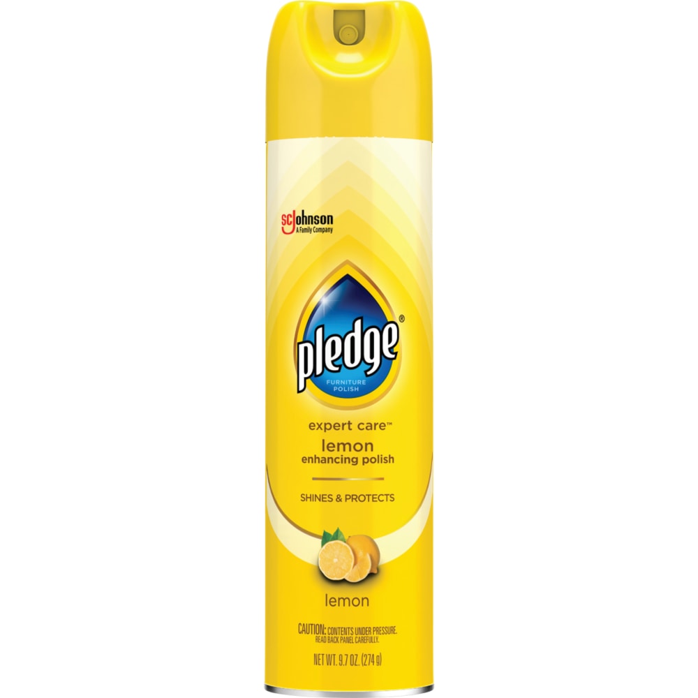 Pledge Lemon Clean Furniture Spray, Lemon Scent, 9.7 Oz Can