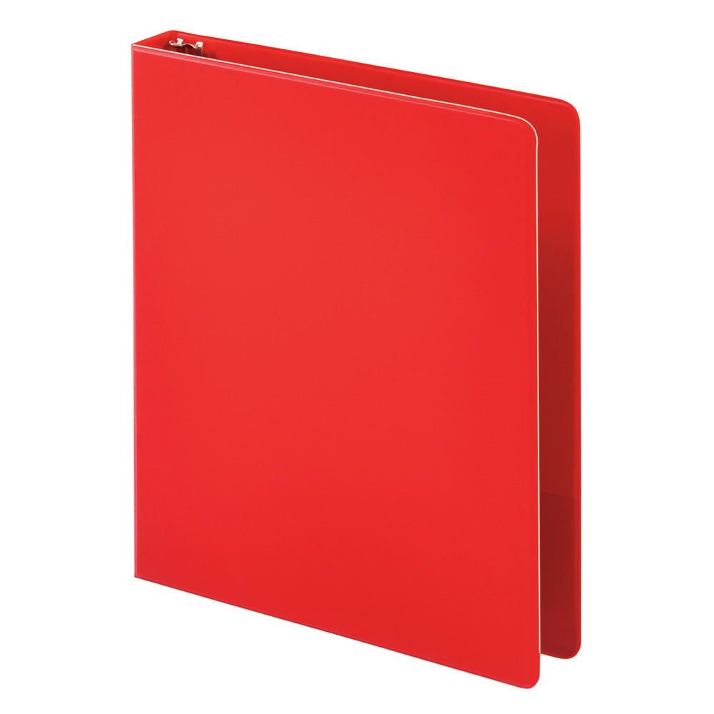 Just Basics Economy Nonview 3-Ring Binder, 1in Round Rings, Red