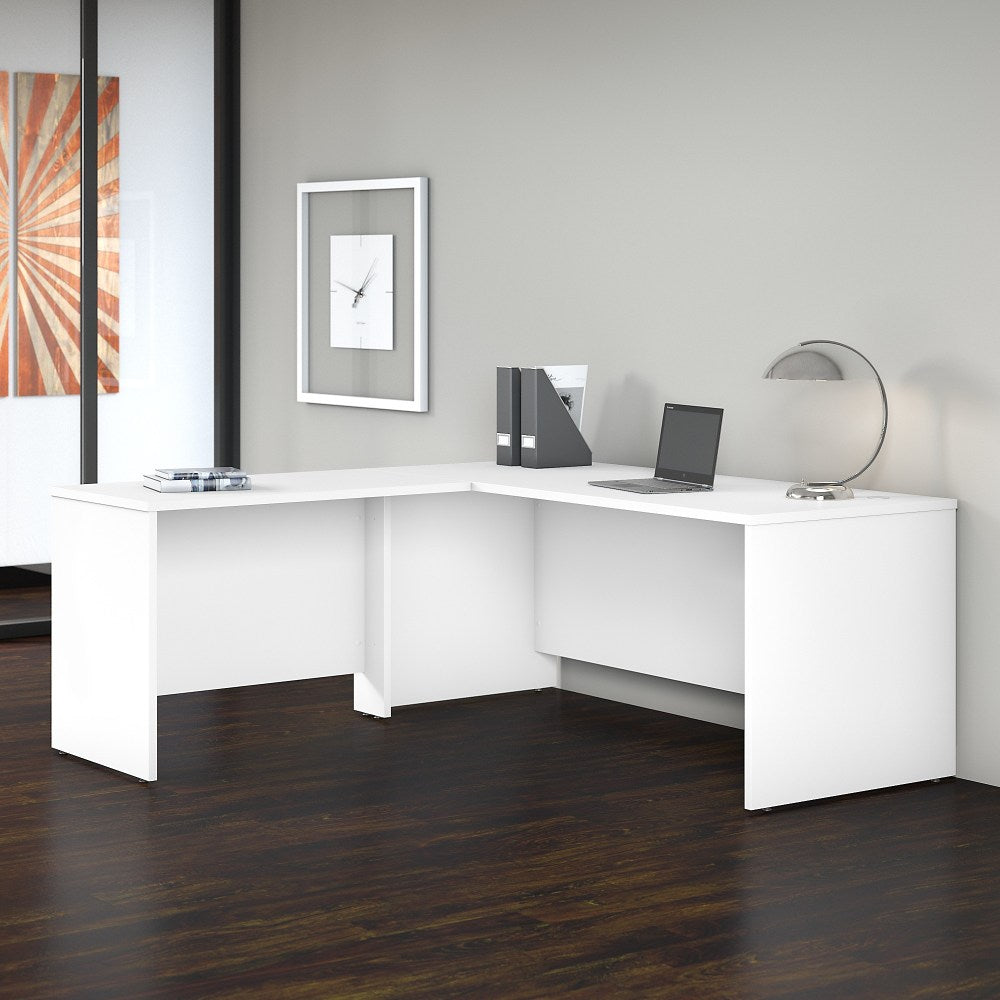 Bush Business Furniture Studio C 72inW L-Shaped Corner Desk With Return, White, Standard Delivery