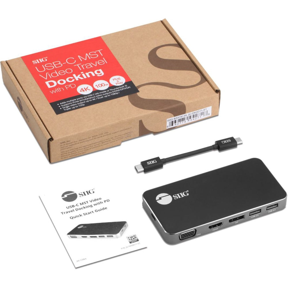 SIIG Triple Display USB-C MST Video Travel Docking Station