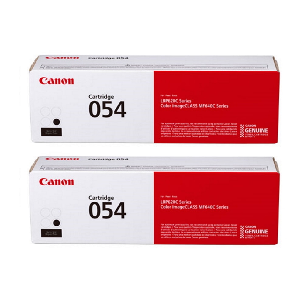 Canon 054 Black Toner Cartridges, Pack Of 2, 3024C001