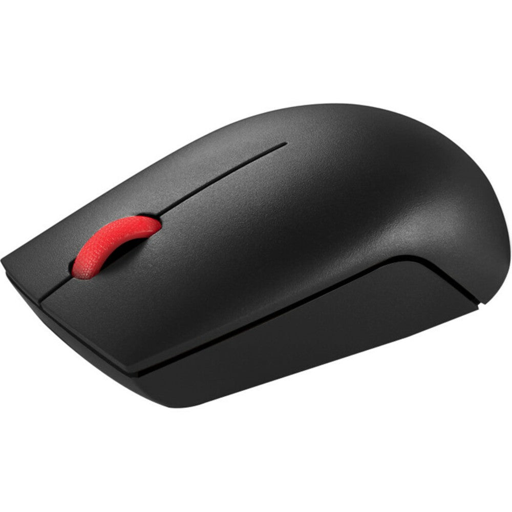 Lenovo Essential Compact Wireless Mouse - Optical - Radio Frequency - Black - USB - 1000 dpi - 3 Button(s) - Symmetrical