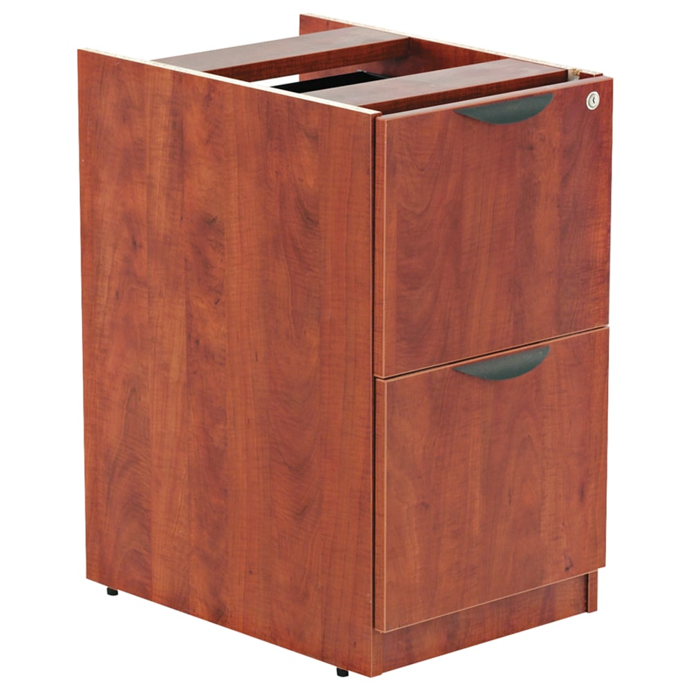 Alera Valencia 16inW Vertical 2-Drawer Pedestal File Cabinet For Computer Desk, Medium Cherry