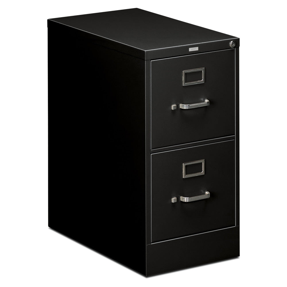 HON 510 25inD Vertical 2-Drawer File Cabinet, Black