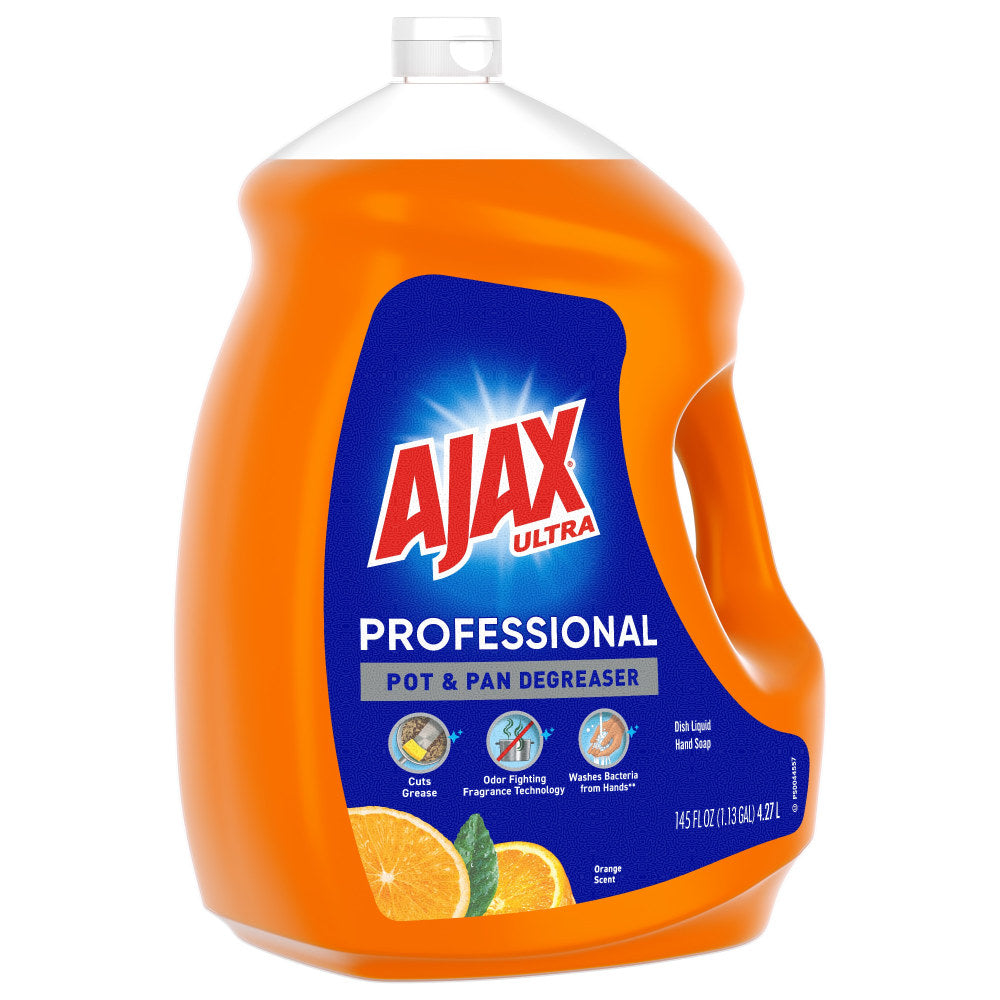 AJAX Professional Liquid Dish Soap, Citrus Scent, 145 Oz, Pack Of 4 Bottles