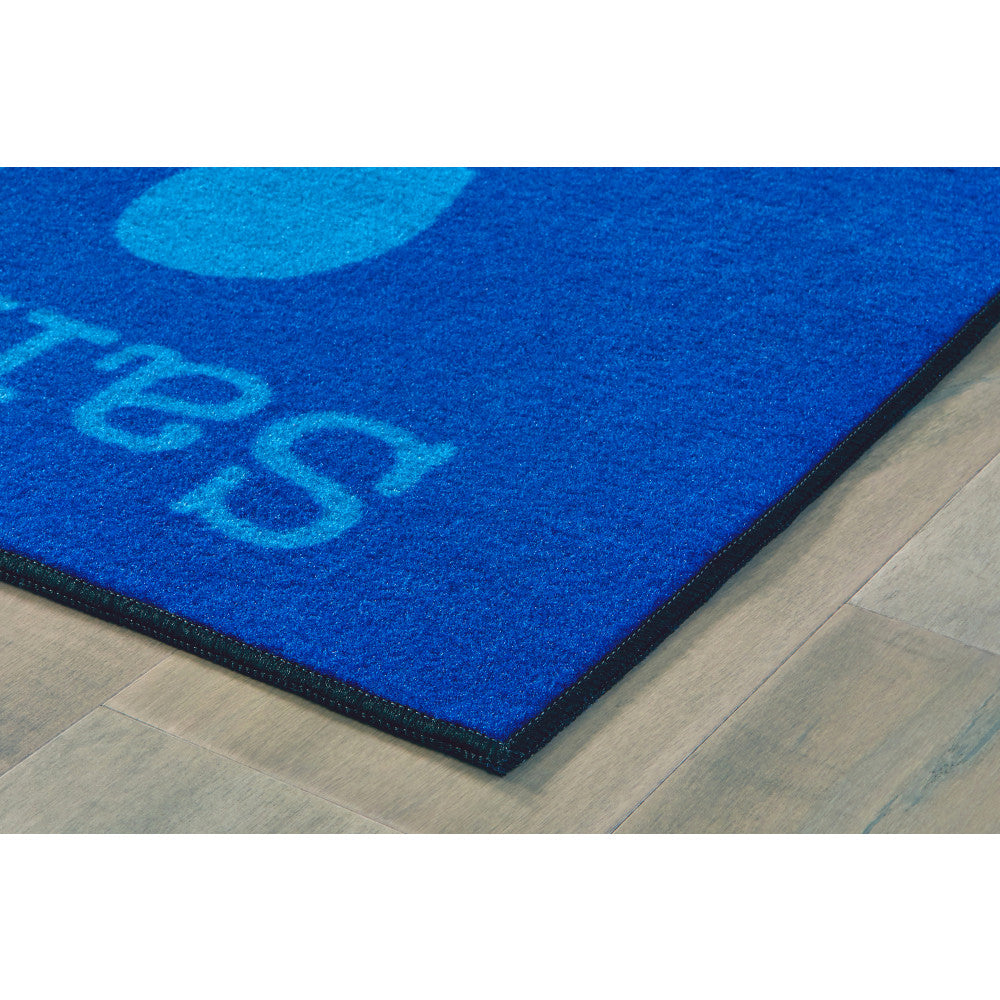 Carpets for Kids KID$Value Rugs Blue Shoes Sanitize Activity Rug, 3ft x 4 1/2ft , Blue