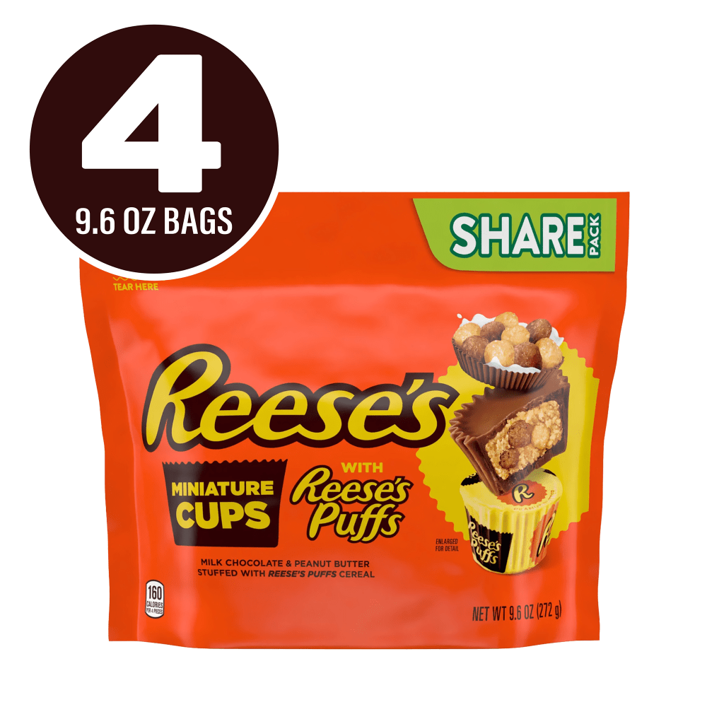 Reeses Stuffed With Reeses Puffs Miniatures, 9.6 Oz, Case Of 4 Packs