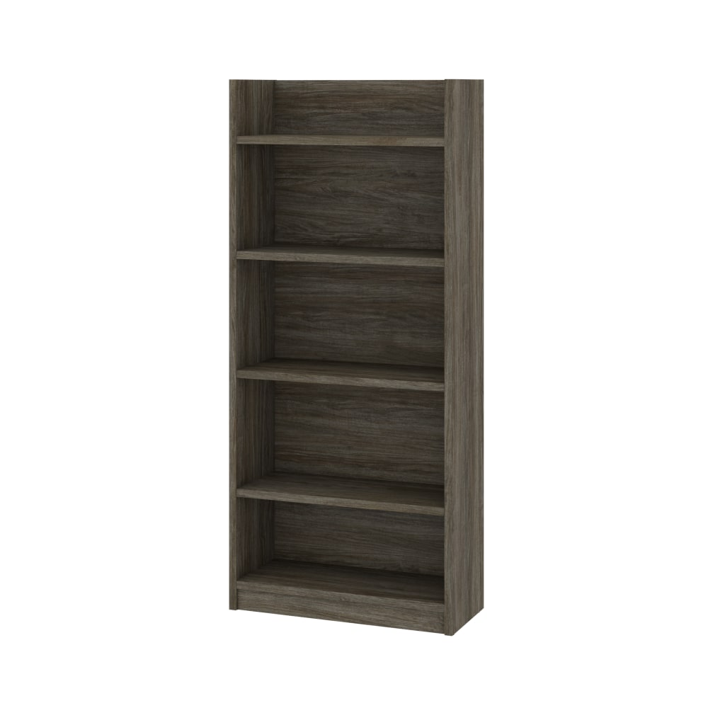 Bestar Pro-Linea 68inH Standard Bookcase, Walnut Gray