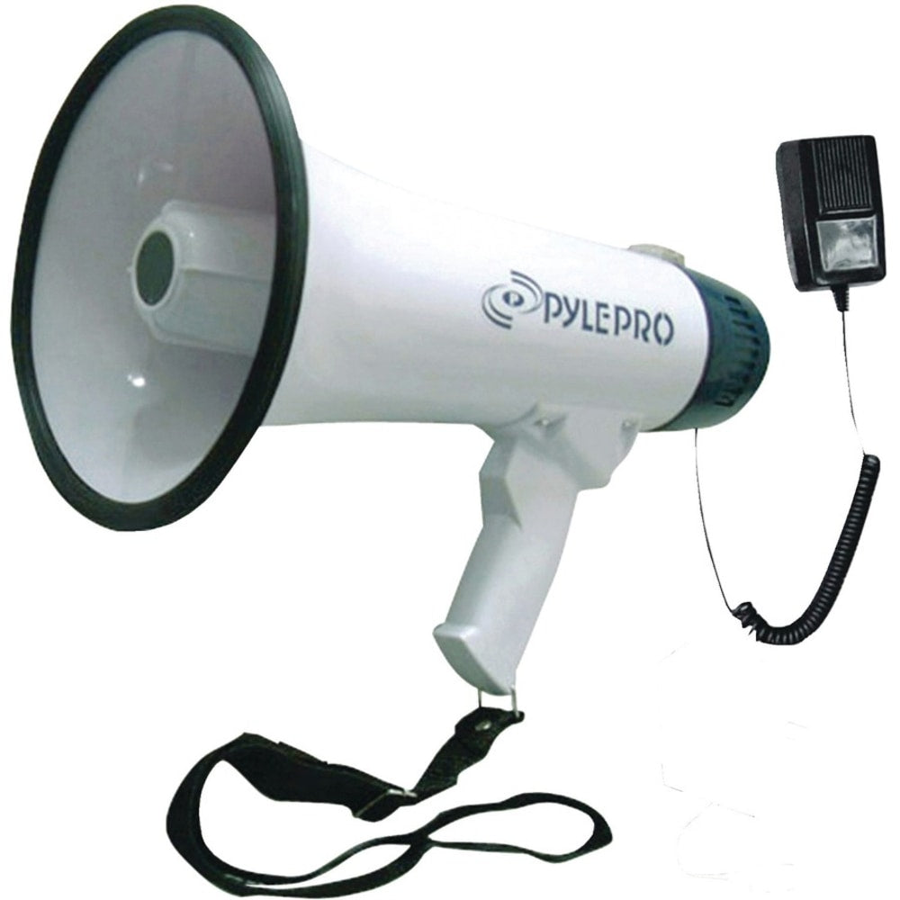 Pyle Professional 40W Dynamic Megaphone, 9-1/2inH x 8-1/4inW x 13-1/4inD, White