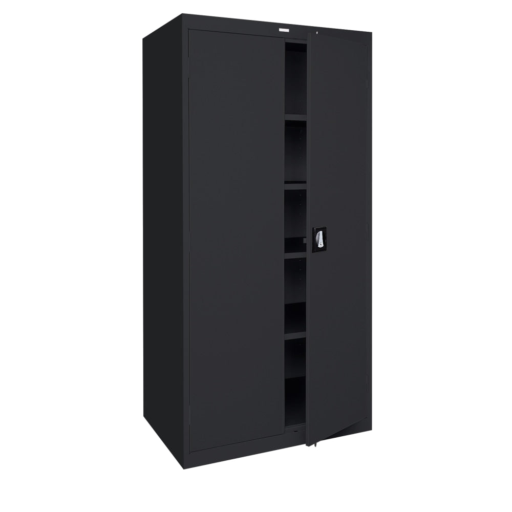 Sandusky Jumbo Steel Storage Cabinet, 72inH x 46inW x 24inD, Black