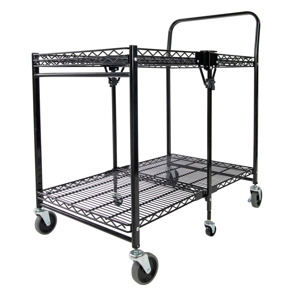 Bostitch Large Stow-Away Folding Cart, 39in x 23-1/2in x 37-1/2in, Black