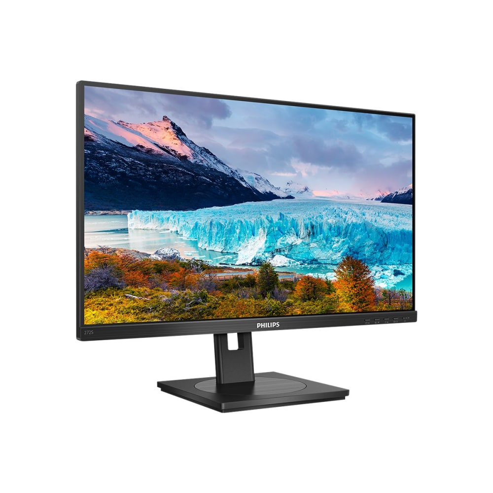 Philips S-line 272S1AE - LED monitor - 27in - 1920 x 1080 Full HD (1080p) @ 75 Hz - IPS - 250 cd/m2 - 1000:1 - 4 ms - HDMI, DVI-D, VGA, DisplayPort - speakers - black texture