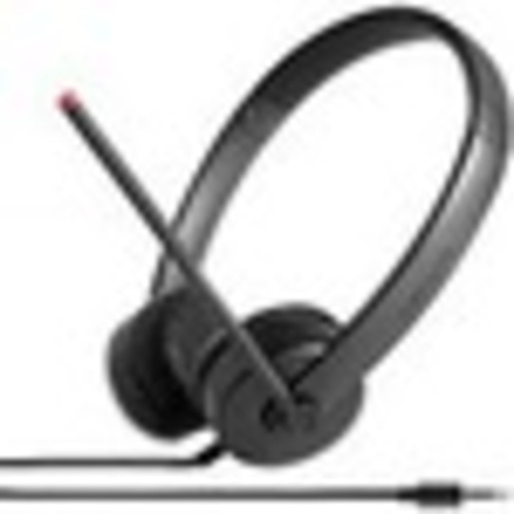 Lenovo Stereo Analog Headset - Stereo - Mini-phone (3.5mm) - Wired - Over-the-head - Binaural - Circumaural - Black