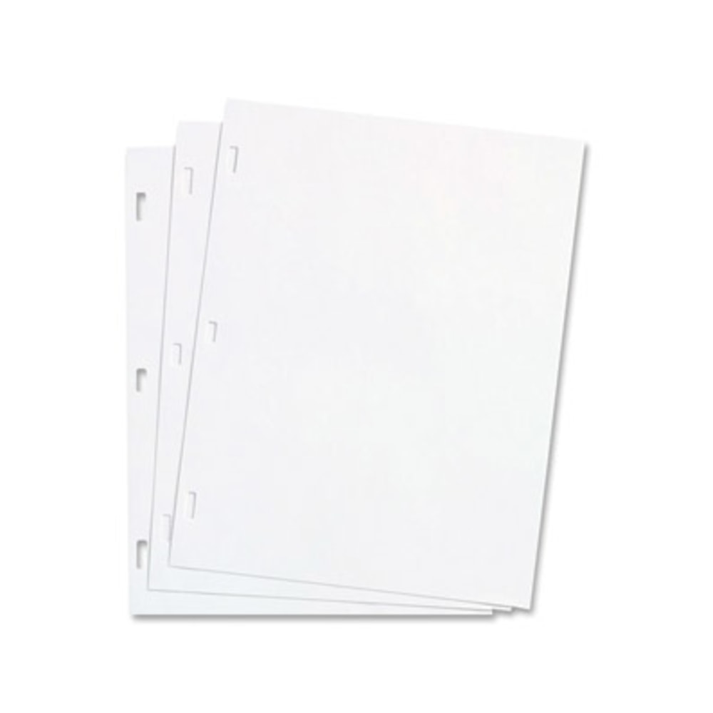 Wilson Jones White Ledger Paper, 8 1/2in x 11in, Plain, 100 Sheets/Box - Plain - Unruled - 3 Hole(s) - 28 lb Basis Weight - 8 1/2in x 11in - White Paper - Punched - 100 / Box