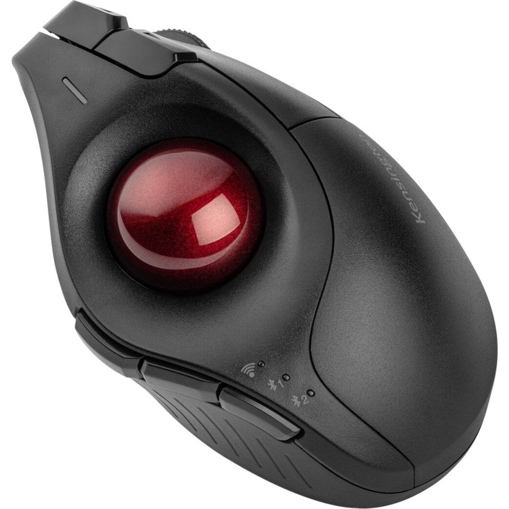 Kensington Pro Fit Ergo Vertical Wireless Trackball - Optical - Wireless - Bluetooth/Radio Frequency - 2.40 GHz - USB Type A - 1500 dpi - Scroll Wheel - 10 Button(s) - Right-handed