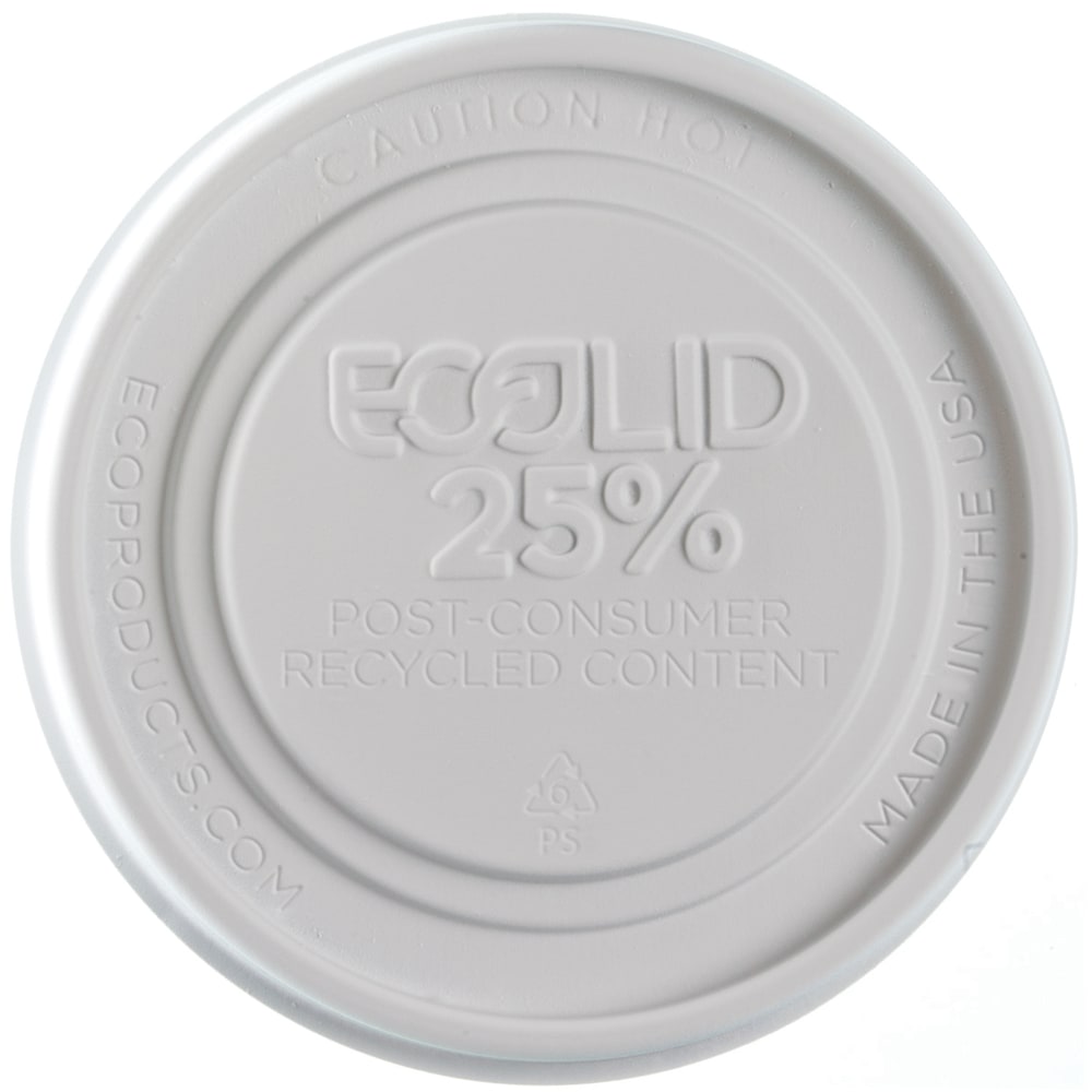 Eco-Products EcoLid Food Container Lids, 8 Oz, Off-White, Pack Of 1,000 Lids