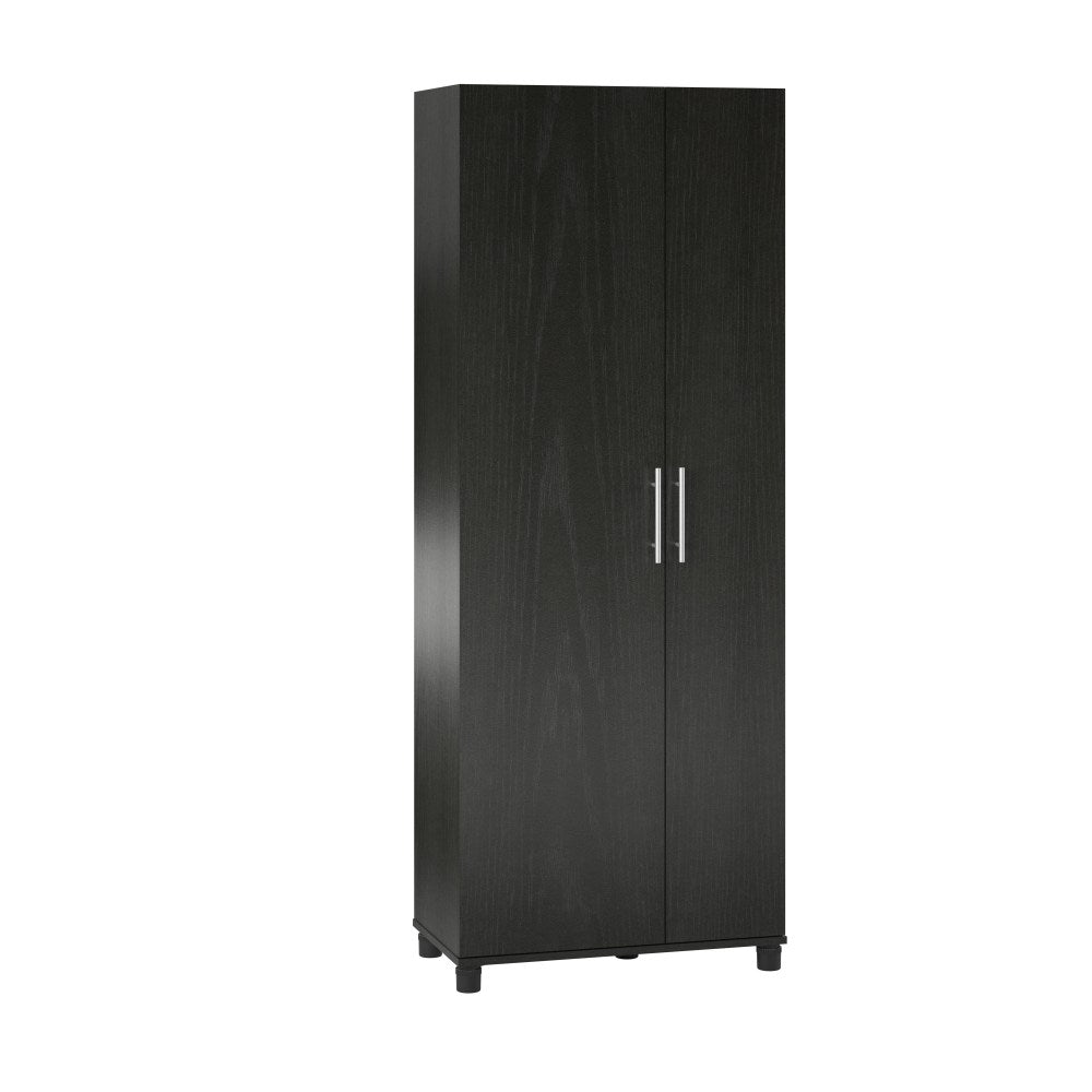 Ameriwood Home Camberly Tall Asymmetrical Cabinet, 74-5/16inH x 28-5/8inW x 15-7/16inD, Black