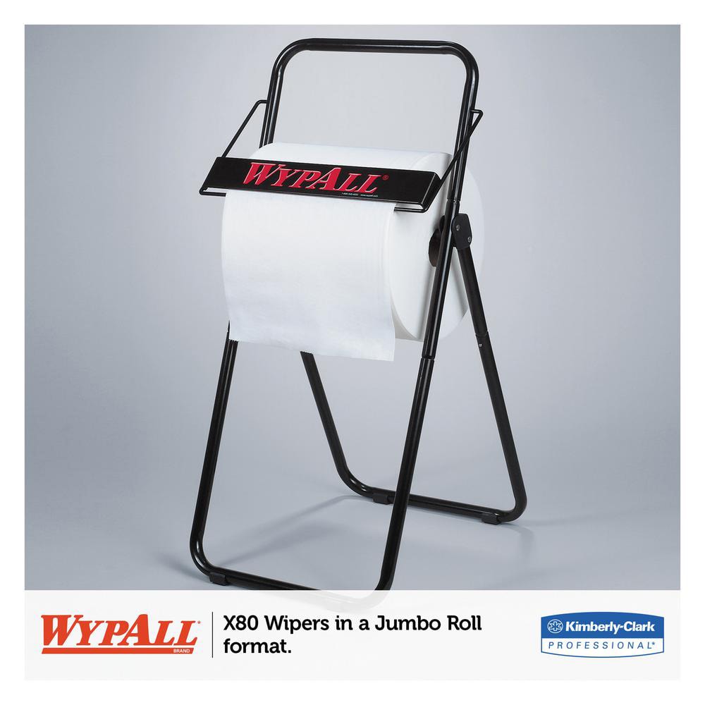 Wypall PowerClean X80 Heavy Duty Cloths - For Industry, Manufacturing Facility - 12.20in Length x 12.50in Width - 475 / Roll - Absorbent, Durable, Strong, Reusable, Reinforced - White