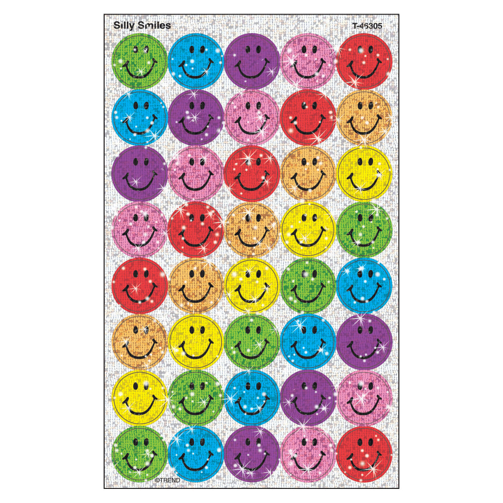 Trend SuperSpots Stickers, Silly Smiles, 160 Stickers Per Pack, Set Of 6 Packs