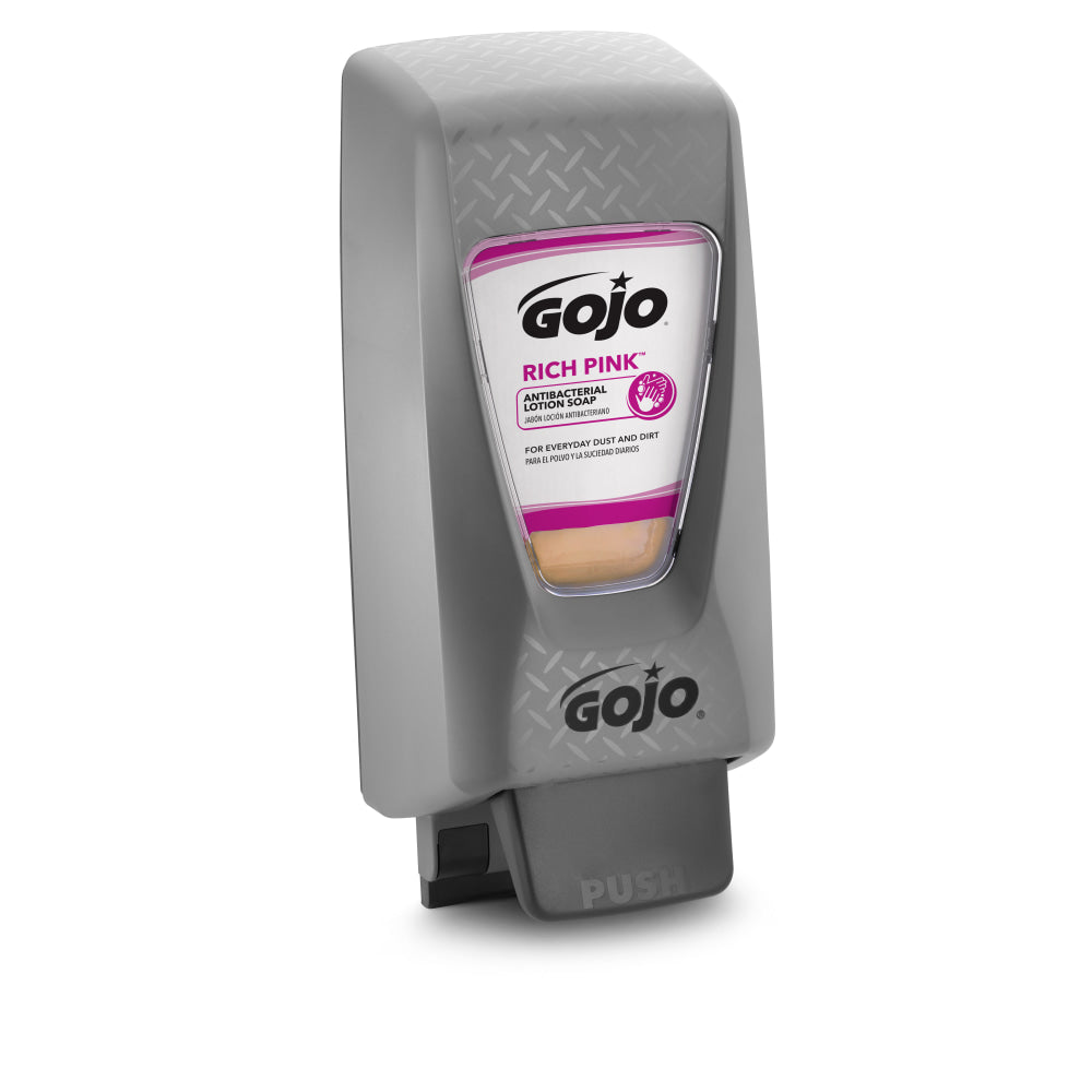 GOJO Rich Pink Antibacterial Lotion Soap Refill, Floral Scent, 67.62 Oz