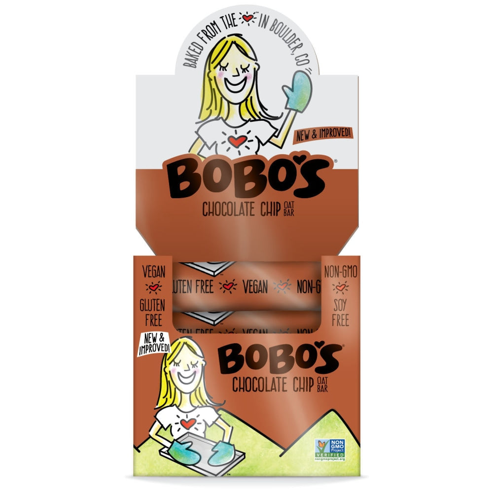 BoBos Oat Bars, Chocolate Chip, 3.5 Oz, Box of 12 Bars