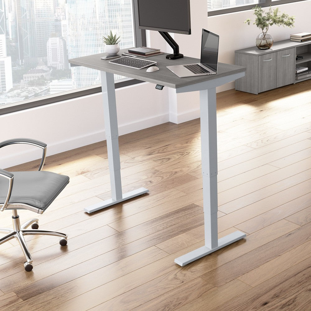 Bush Business Furniture Move 40 Series Electric 48inW Height-Adjustable Standing Desk, Platinum Gray/Cool Gray Metallic, Standard Delivery