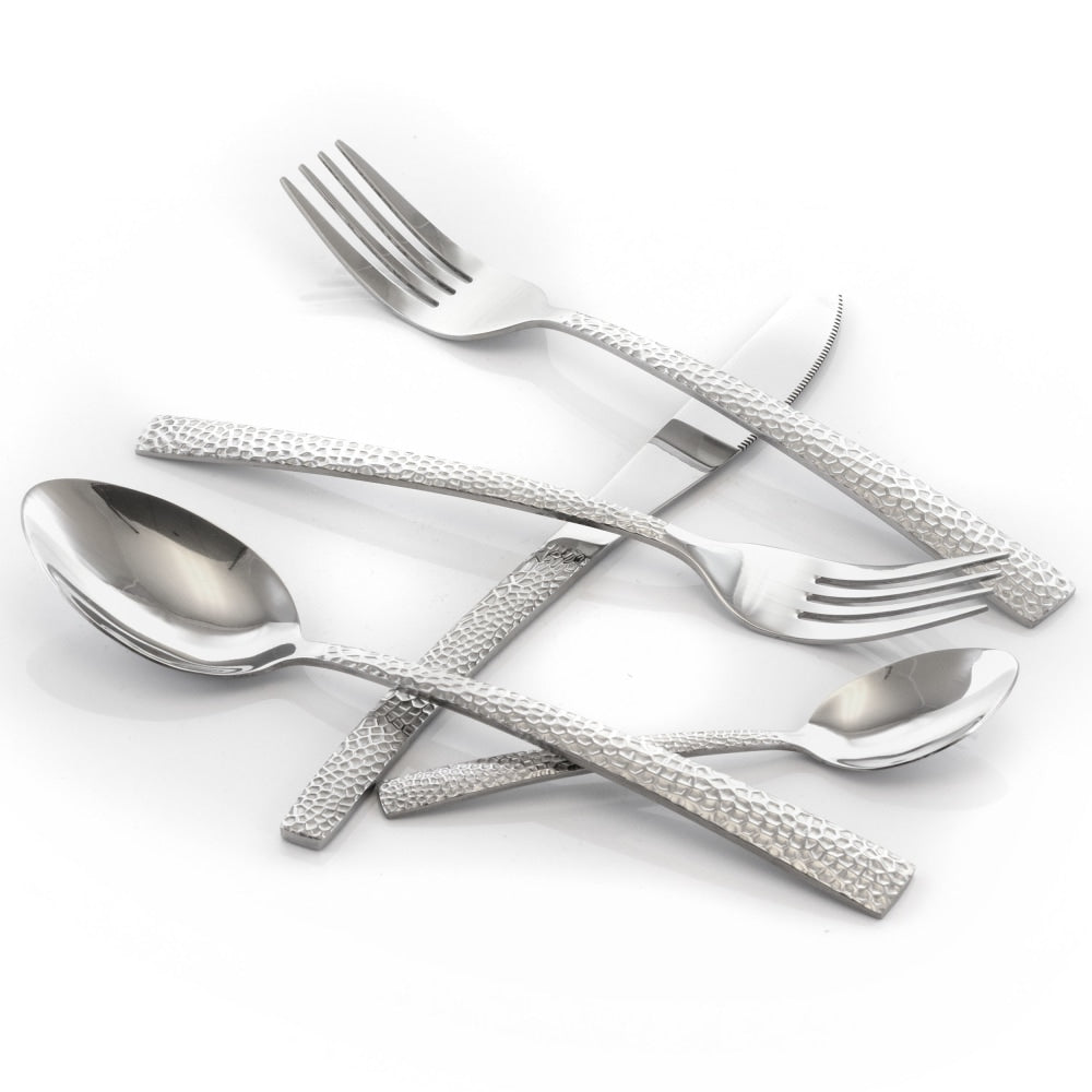 MegaChef Baily 20-Piece Stainless-Steel Flatware Set, Silver