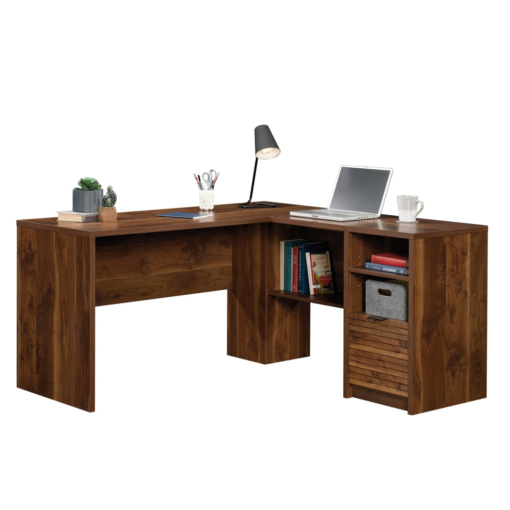 Sauder Harvey Park 59inW L-Shaped Corner Desk, Grand Walnut